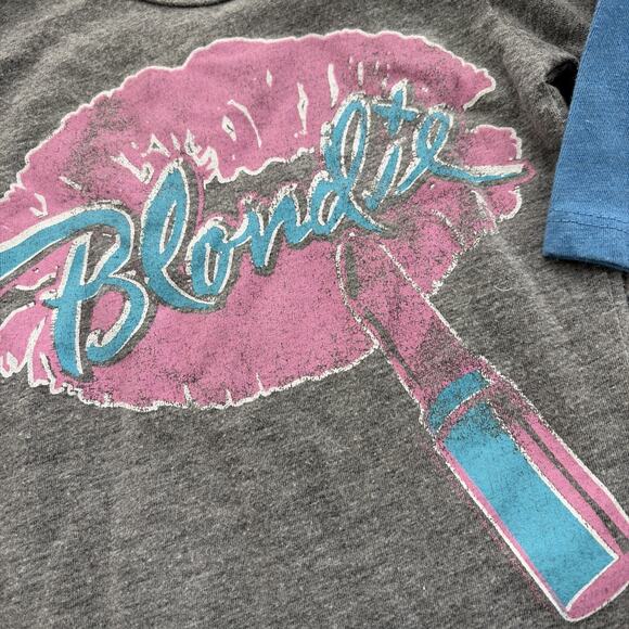 BLONDIE Debbie Harry Concert Baby One Piece Top 3 Months Gray Lipstick Lips - Picture 2 of 6